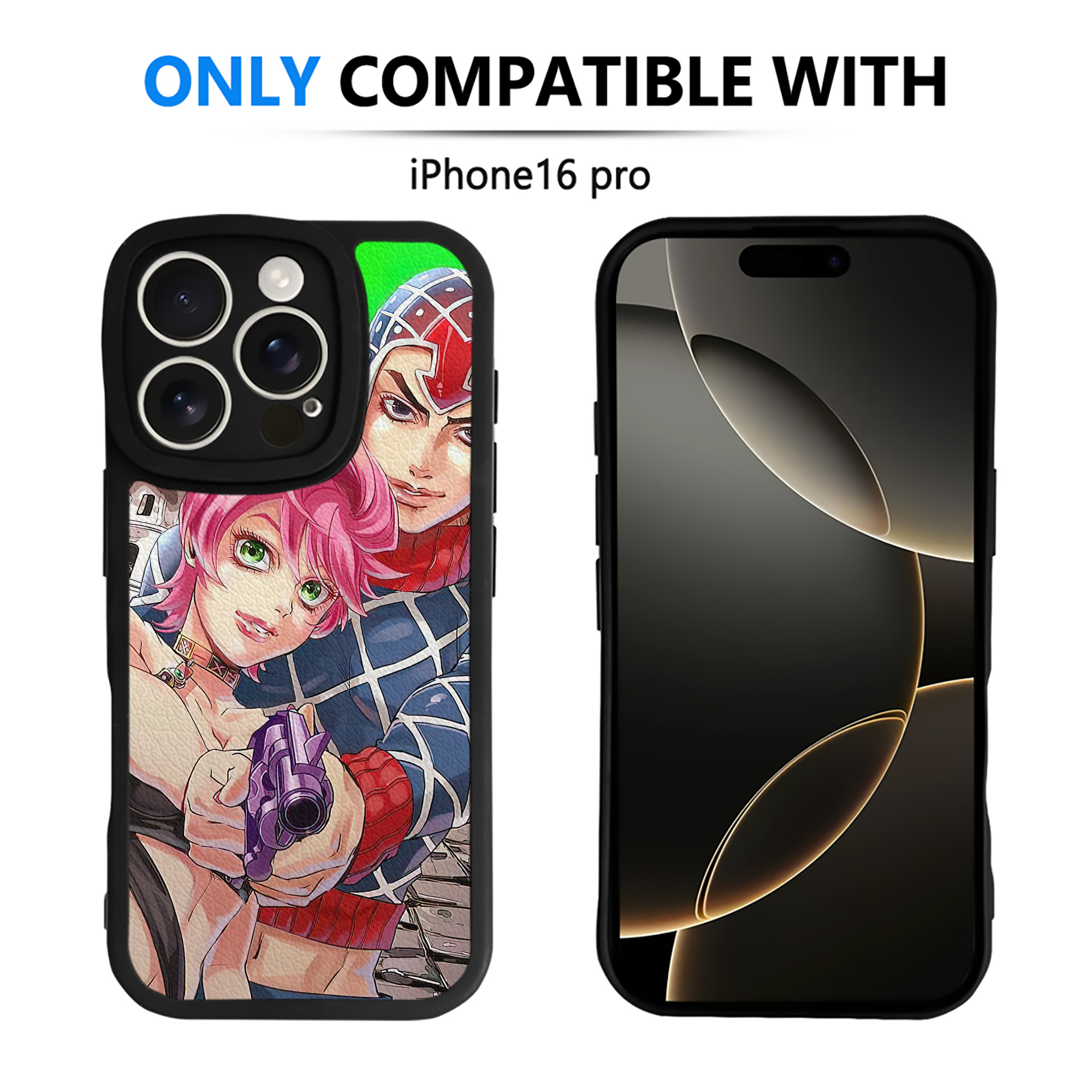 （画像用） ジョジョの奇妙な冒険 JoJo's Bizarre Adventure 【iPhone 16シリーズ対応】シリコンスマホケース（レザー調） 材質：シリコン